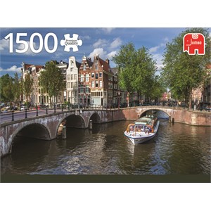 Jumbo (18578) - "Herengracht, Amsterdam" - 1500 brikker puslespil
