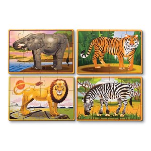 Melissa and Doug (3796) - "Wild Animals" - 12 brikker puslespil