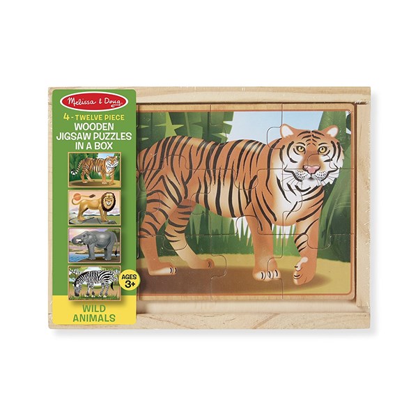 Melissa and Doug (3796) - "Wild Animals" - 12 brikker puslespil
