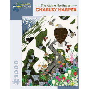 Pomegranate (AA927) - Charley Harper: "The Alpine Northwest" - 1000 brikker puslespil