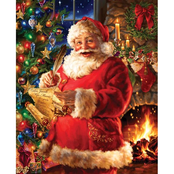 SunsOut (57153) - Dona Gelsinger: "Checking it Twice" - 1500 brikker puslespil