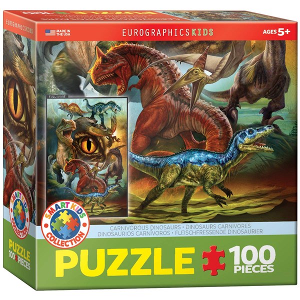 Eurographics (6100-0359) - "Carnivorous Dinosaurs" - 100 brikker puslespil
