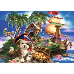 Ravensburger (08764) - Dona Gelsinger: "Puppy Pirate" - 35 brikker puslespil