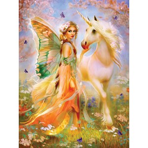 SunsOut (49006) - Bente Schlick: "Fairy Princess and Unicorn" - 1000 brikker puslespil