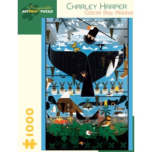 Pomegranate (AA639) - Charley Harper: "Glacier Bay, Alaska" - 1000 brikker puslespil