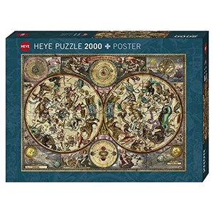 Heye (29758) - "Celestial Map + Poster" - 2000 brikker puslespil