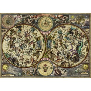 Heye (29758) - "Celestial Map + Poster" - 2000 brikker puslespil