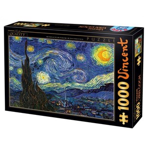 D-Toys (70197) - Vincent van Gogh: "Stjerneklar Nat" - 1000 brikker puslespil