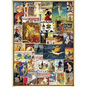 Eurographics (6000-0756) - "Vintage Bicycle Posters" - 1000 brikker puslespil