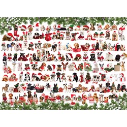 Eurographics (6000-0939) - "Holiday Dogs" - 1000 brikker puslespil