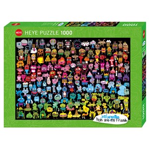 Heye (29786) - Jon Burgerman: "Doodle Rainbow" - 1000 brikker puslespil