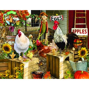 SunsOut (34896) - Lori Schory: "Chickens on the Farm" - 1000 brikker puslespil