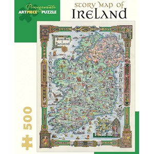 Pomegranate (AA852) - "Story Map Of Ireland" - 500 brikker puslespil