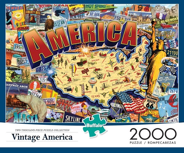 Buffalo Games (2033) - "Vintage America" - 2000 brikker puslespil