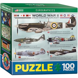 Eurographics (8104-0559) - "WWII Great Fighter Aircraft" - 100 brikker puslespil
