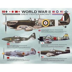 Eurographics (8104-0559) - "WWII Great Fighter Aircraft" - 100 brikker puslespil