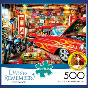 Buffalo Games (3696) - "Retro Garage" - 500 brikker puslespil