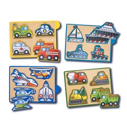 Melissa and Doug (4791) - "Vehicles" - 4 brikker puslespil