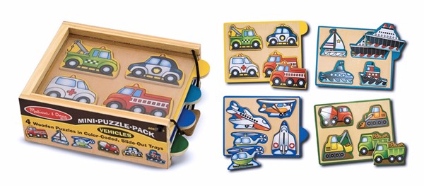 Melissa and Doug (4791) - "Vehicles" - 4 brikker puslespil