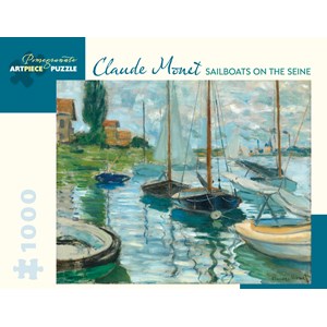 Pomegranate (AA973) - Claude Monet: "Sailboats On Seine" - 1000 brikker puslespil