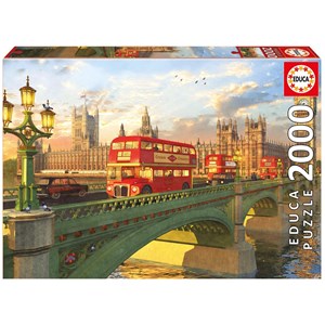 Educa (16777) - Dominic Davison: "Westminster Bridge, London" - 2000 brikker puslespil