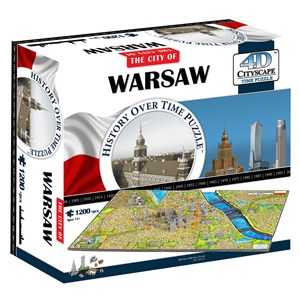 4D Cityscape (40064) - "Warsaw, Poland" - 1200 brikker puslespil