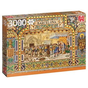 Jumbo (18590) - "Tiles of Barcelona" - 3000 brikker puslespil