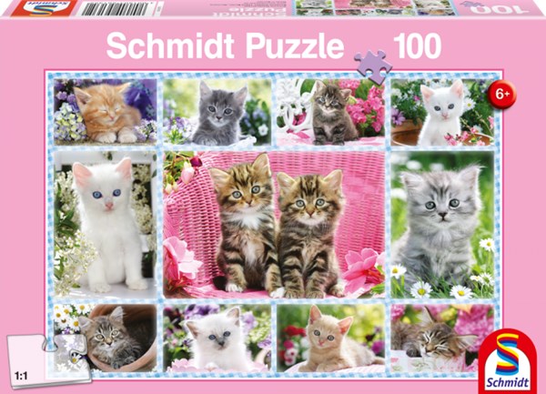Schmidt Spiele (56135) - "Kittens" - 100 brikker puslespil