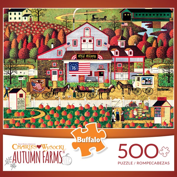 Buffalo Games (3871) - Charles Wysocki: "Autumn Farms" - 500 brikker puslespil