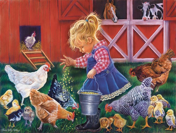 SunsOut (35886) - Tricia Reilly-Matthews: "Little Farm Girl" - 500 brikker puslespil