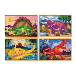 Melissa and Doug (3791) - "Dinosaurs" - 12 brikker puslespil