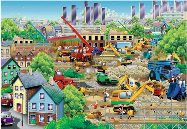 Ravensburger (05427) - "Busy Building" - 24 brikker puslespil