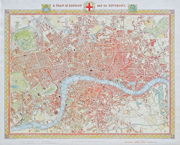 Piatnik (542442) - "London Map, 1831" - 1000 brikker puslespil
