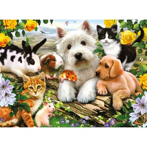 Ravensburger (13160) - Howard Robinson: "Happy Animal Buddies" - 300 brikker puslespil