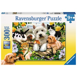 Ravensburger (13160) - Howard Robinson: "Happy Animal Buddies" - 300 brikker puslespil