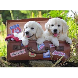 Ravensburger (10538) - "Traveling Pups" - 100 brikker puslespil