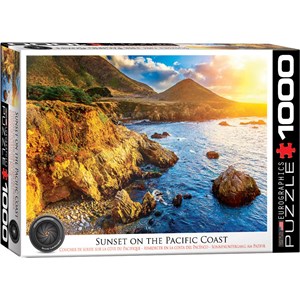 Eurographics (6000-0691) - "Sunset on the Pacific Coast" - 1000 brikker puslespil