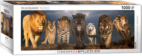 Eurographics (6010-0297) - "Big Cats" - 1000 brikker puslespil
