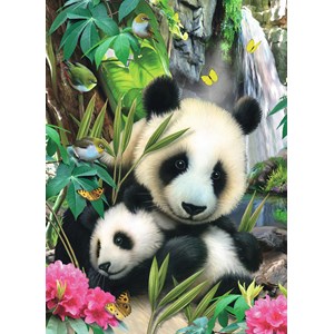 Ravensburger (09608) - Howard Robinson: "Panda Family" - 60 brikker puslespil