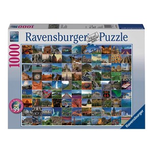 Ravensburger (19371) - "99 Beautiful Places on Earth" - 1000 brikker puslespil