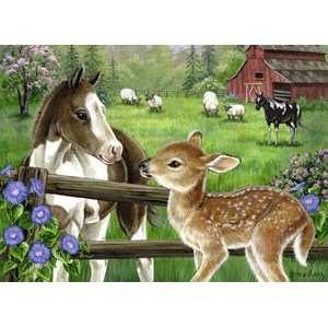 Ravensburger (09625) - Jane Maday: "New Neighbors" - 60 brikker puslespil