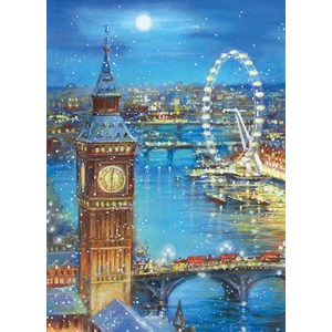 Clementoni (39319) - "Snow Flakes on Big Ben" - 1000 brikker puslespil