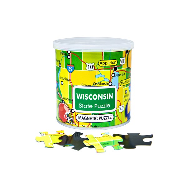 Geo Toys (GEO 248) - "City Magnetic Puzzle Wisconsin" - 100 brikker puslespil
