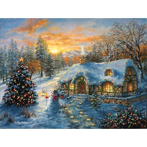 SunsOut (19224) - Nicky Boehme: "Christmas Cottage" - 500 brikker puslespil