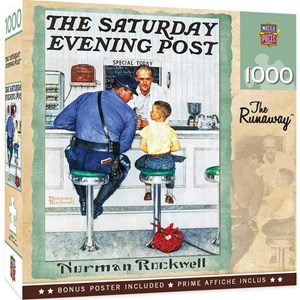 MasterPieces (71408) - Norman Rockwell: "The Runaway, The Saturday Evening Post" - 1000 brikker puslespil