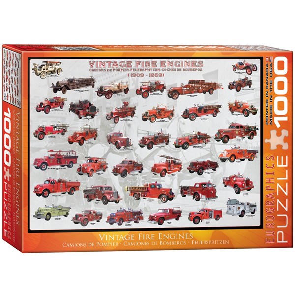 Eurographics (6000-0239) - "Vintage Fire Engines" - 1000 brikker puslespil