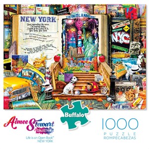 Buffalo Games (11742) - Aimee Stewart: "New York (Life is an Open Book)" - 1000 brikker puslespil