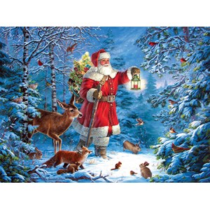 SunsOut (59770) - Liz Goodrick-Dillon: "Wilderness Santa" - 1000 brikker puslespil