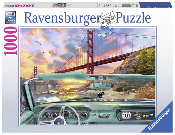 Ravensburger (19720) - Dominic Davison: "Golden Gate" - 1000 brikker puslespil