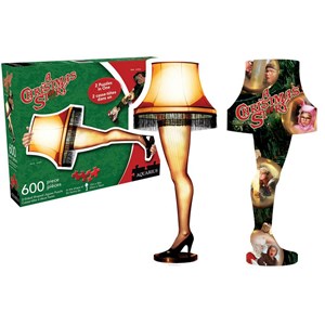 Aquarius (75014) - "A Christmas Story - Leg Lamp and Collage" - 600 brikker puslespil